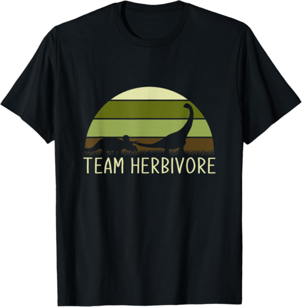 Vegan & Vegetarian Quotes Team Herbivore Vegetarian T-Shirt ... - Image 2